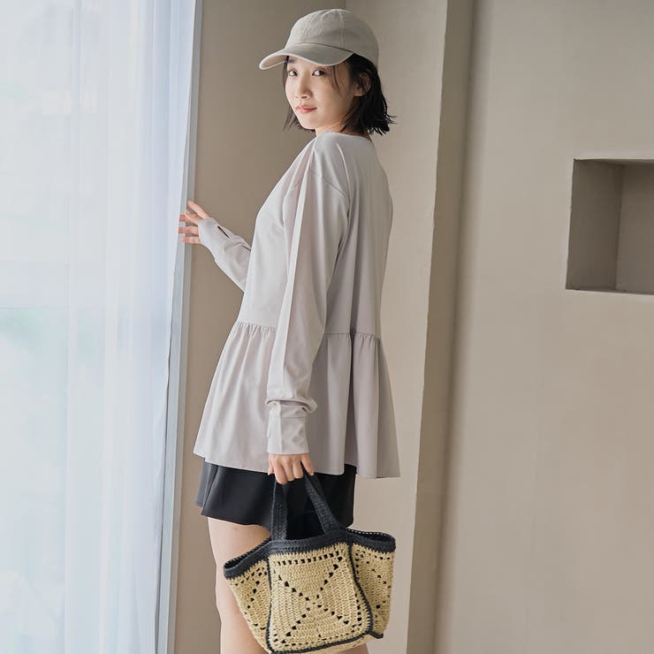 【2点セット WEB限定】ペプラムラッシュガード＋ショートパンツ スイムウエア（… | coen【women】 | 詳細画像10 