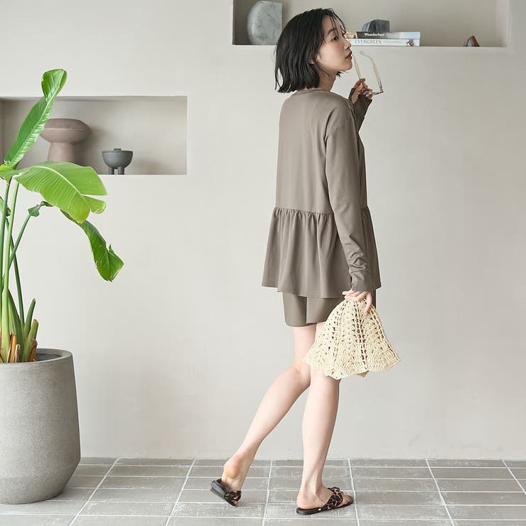 【2点セット WEB限定】ペプラムラッシュガード＋ショートパンツ スイムウエア（… | coen【women】 | 詳細画像18 