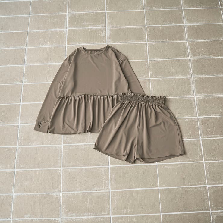 【2点セット WEB限定】ペプラムラッシュガード＋ショートパンツ スイムウエア（… | coen【women】 | 詳細画像3 