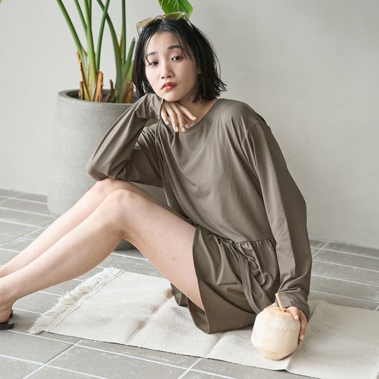 【2点セット WEB限定】ペプラムラッシュガード＋ショートパンツ スイムウエア（… | coen【women】 | 詳細画像31 
