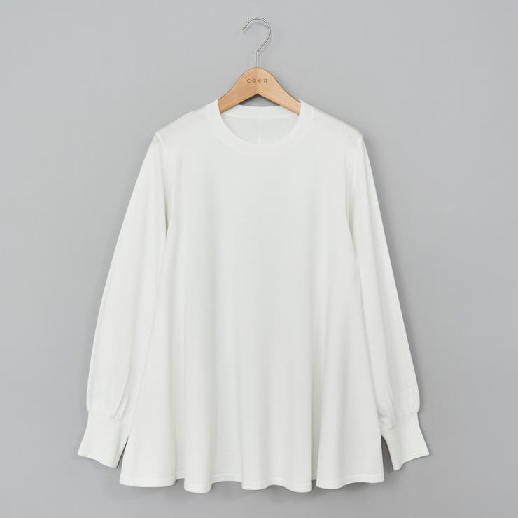 WHITE | 【RONEL】Aラインペプラムニットトップス | coen【women】