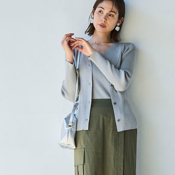 RONEL】リブニットVネックカーディガン[品番：COEW0006018]｜coen