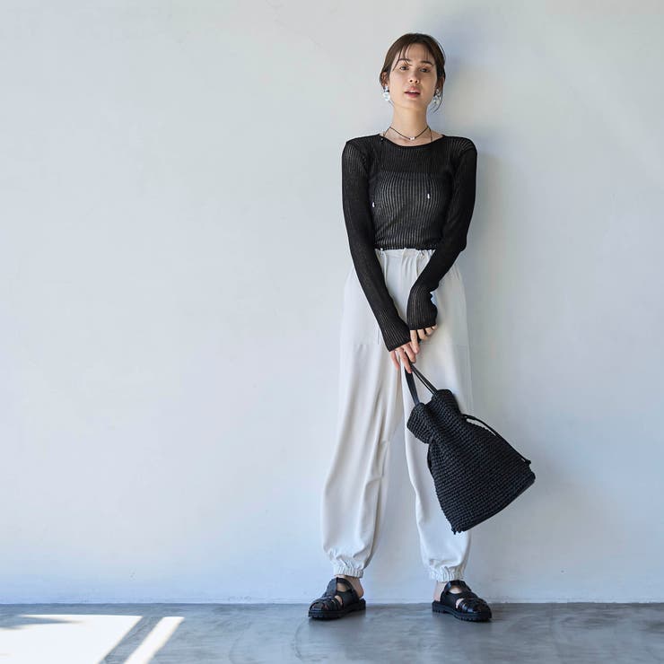 RONEL】シアーリブニットプルオーバー[品番：COEW0005539]｜coen  