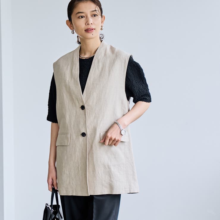 European Flax ジレ | coen【women】 | 詳細画像1 