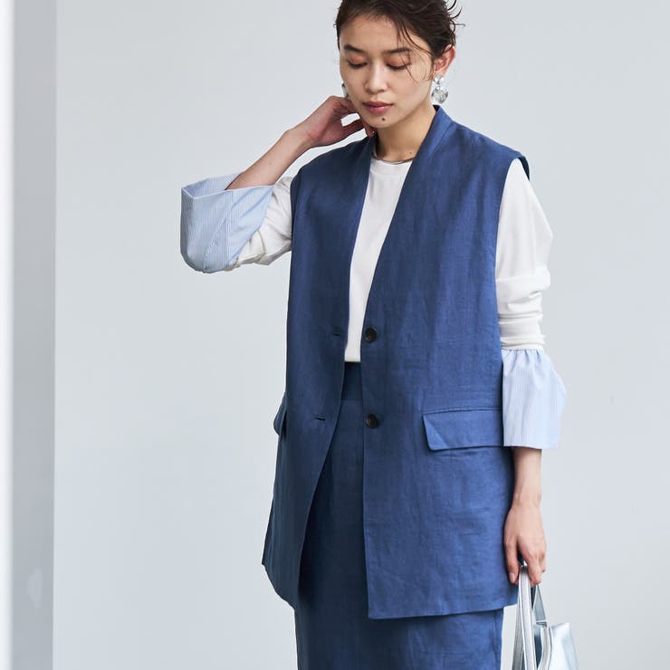 European Flax ジレ | coen【women】 | 詳細画像14 