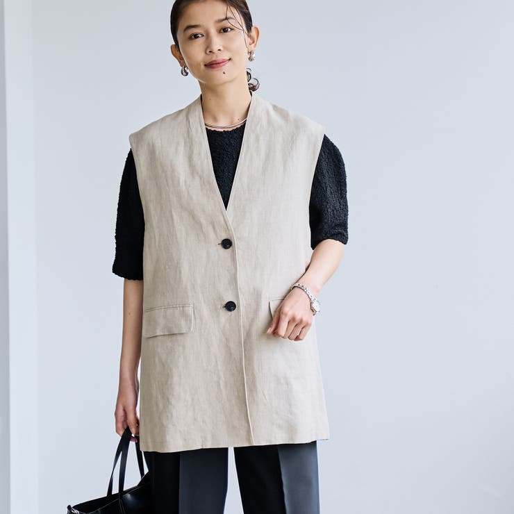 European Flax ジレ | coen【women】 | 詳細画像2 