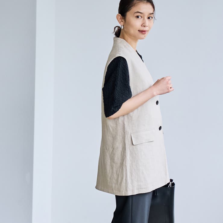 European Flax ジレ | coen【women】 | 詳細画像5 