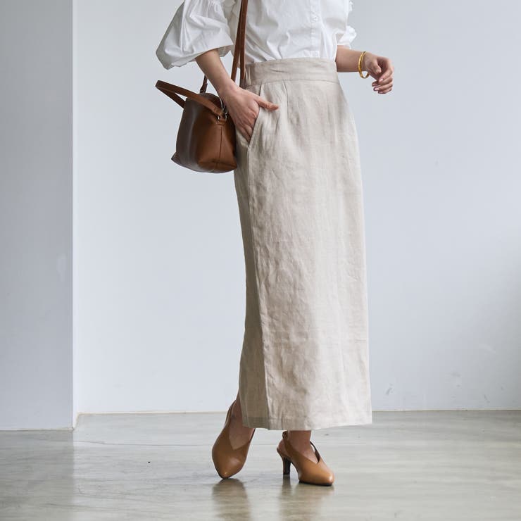 European Flax ナロースカート | coen【women】 | 詳細画像1 