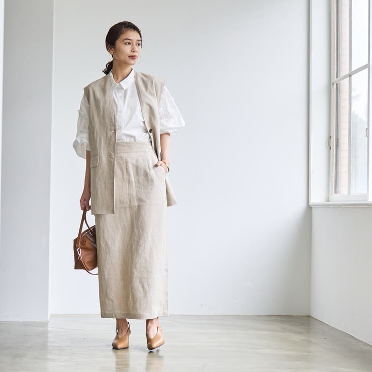 European Flax ナロースカート | coen【women】 | 詳細画像7 