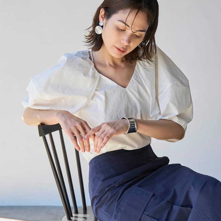 WHITE | 【RONEL】タックショルダーブラウス | coen【women】