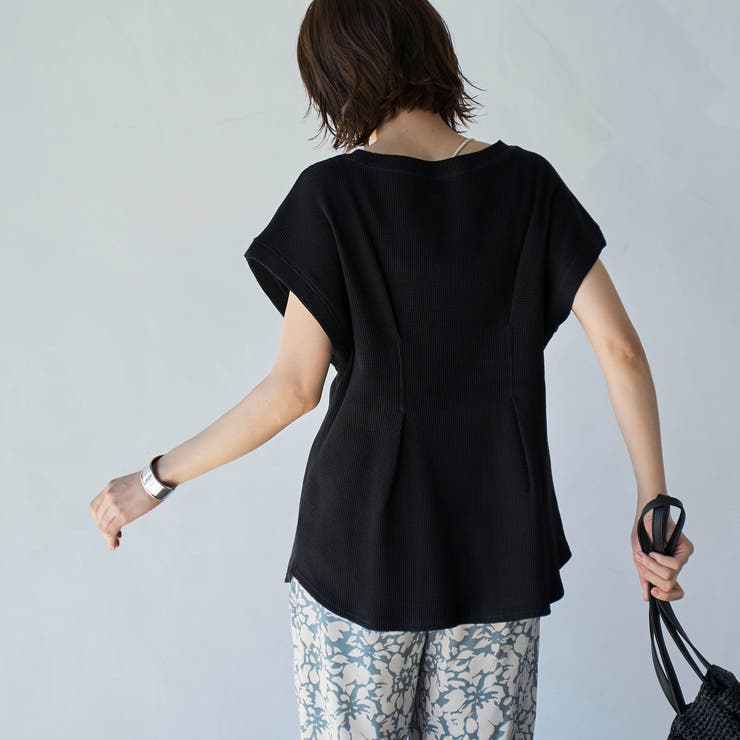 【RONEL】タックワッフルフレンチスリーブカットソー | coen【women】 | 詳細画像10 