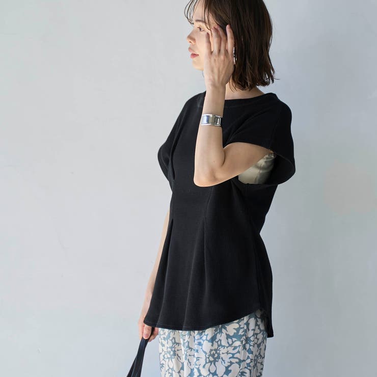 【RONEL】タックワッフルフレンチスリーブカットソー | coen【women】 | 詳細画像11 