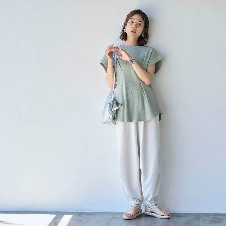 【RONEL】タックワッフルフレンチスリーブカットソー | coen【women】 | 詳細画像12 