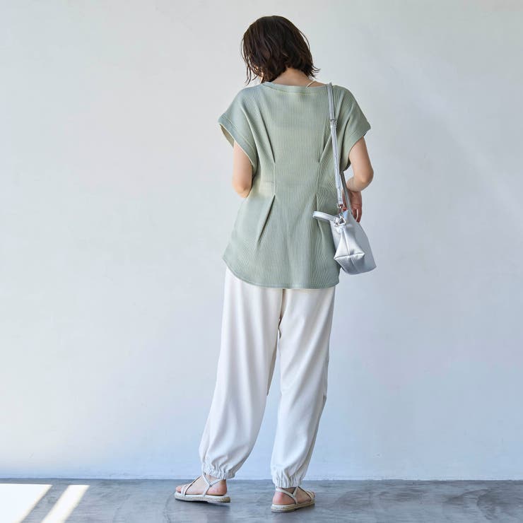 【RONEL】タックワッフルフレンチスリーブカットソー | coen【women】 | 詳細画像16 