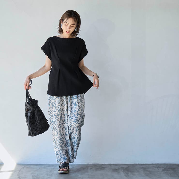 【RONEL】タックワッフルフレンチスリーブカットソー | coen【women】 | 詳細画像2 