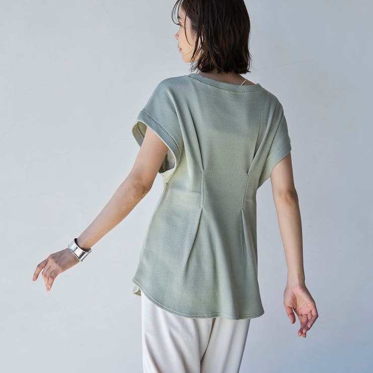 【RONEL】タックワッフルフレンチスリーブカットソー | coen【women】 | 詳細画像22 