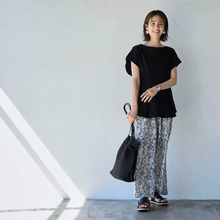 【RONEL】タックワッフルフレンチスリーブカットソー | coen【women】 | 詳細画像3 