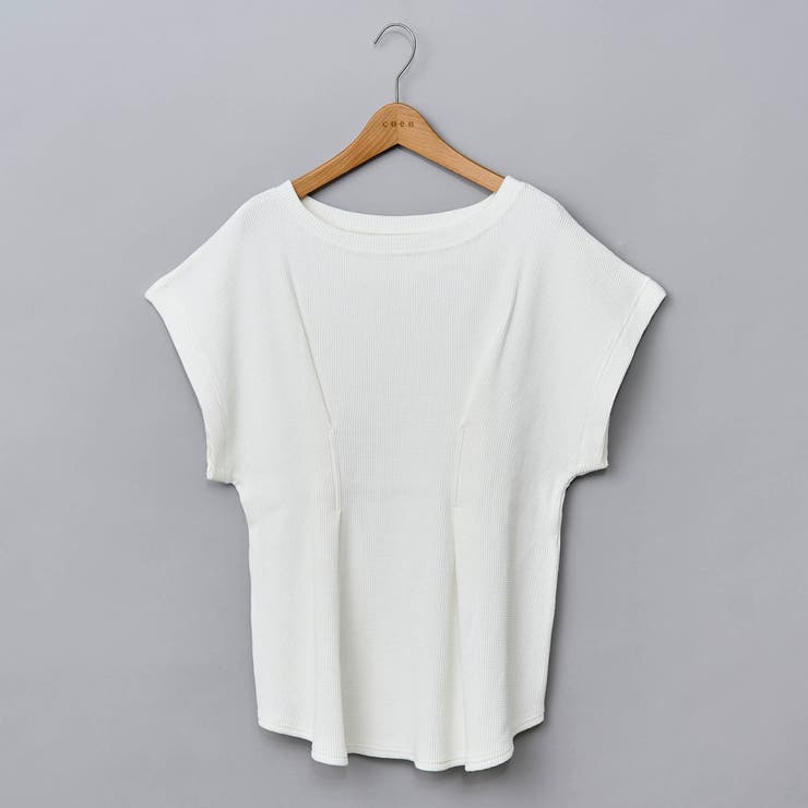 WHITE | 【RONEL】タックワッフルフレンチスリーブカットソー | coen【women】