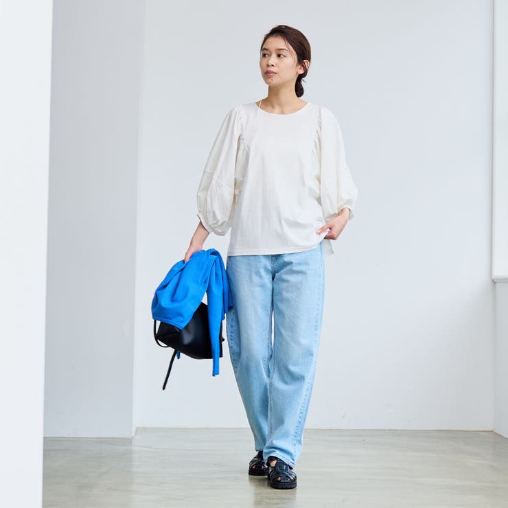 【RONEL】クリアスムースボリュームスリーブカットソー | coen【women】 | 詳細画像7 