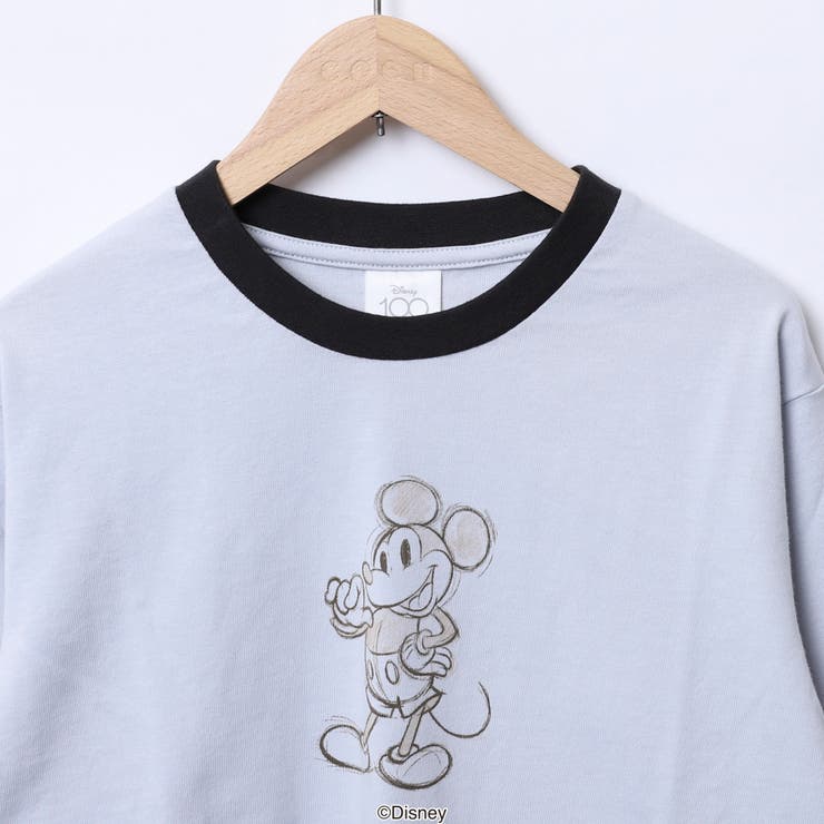 DISNEY100（ディズニー）アートプリントロングスリーブTシャツ[品番