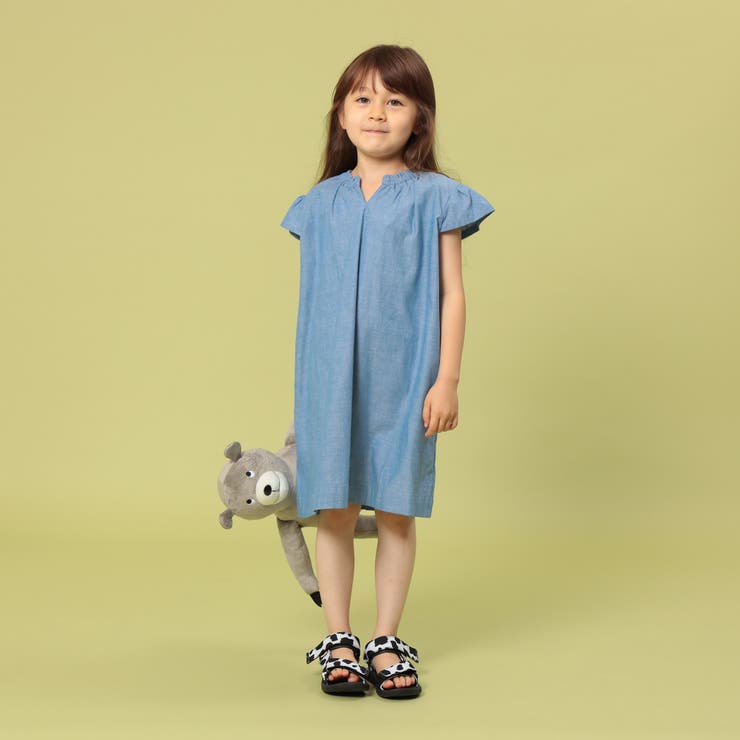 Coen キッズ ジュニア ダンガリーキャップスリーブワンピース 品番 Coew Coen Kids コーエン のキッズファッション通販 Shoplist ショップリスト