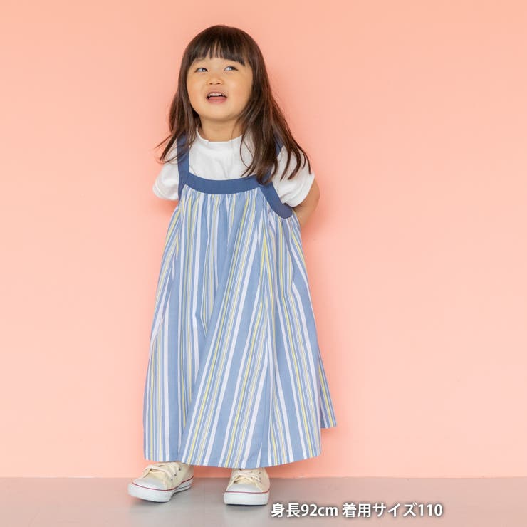 Coen キッズ ジュニア ストライプギャザーノースリーブワンピース 品番 Coew Coen Kids コーエン のキッズ ファッション通販 Shoplist ショップリスト