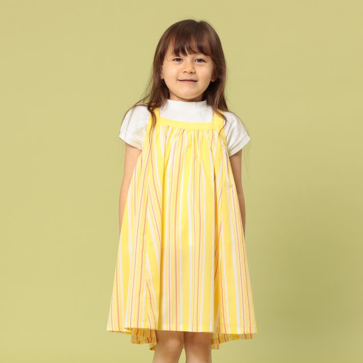Coen キッズ ジュニア ストライプギャザーノースリーブワンピース 品番 Coew Coen Kids コーエン のキッズファッション通販 Shoplist ショップリスト