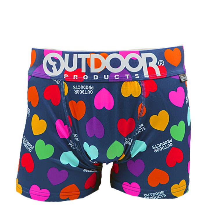 OUTDOOR メンズ ボクサーパンツ ハート 290ネイビー 下着 前閉じ [品番