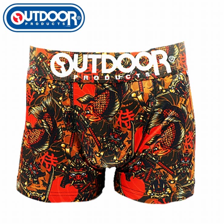 OUTDOOR メンズ ボクサーパンツ 和柄 90B兜 下着 前閉じ [品番