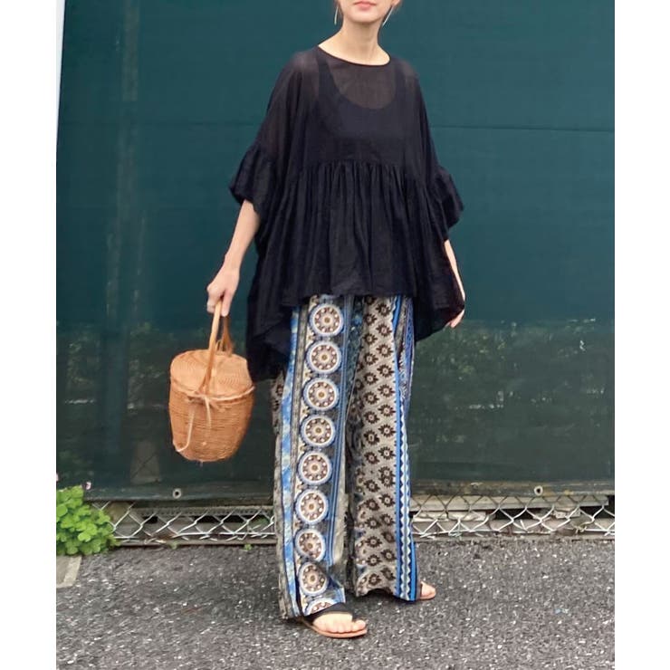 CORNERS by KR エスニックストライプワイドパンツ | CORNERS  | 詳細画像3 