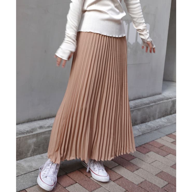 ジョーゼットプリーツロングスカート スカート ロングスカート