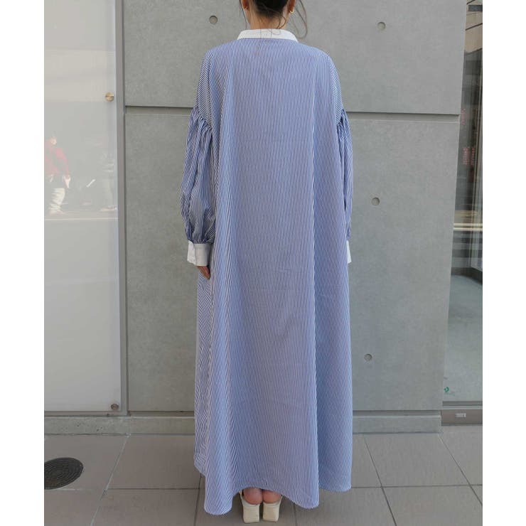 CORNERS by KR ボリュームスリーブストライプシャツワンピース | CORNERS  | 詳細画像12 