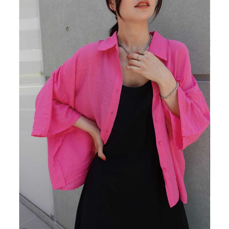 ピンク | ビッグハーフスリーブシャツ | CORNERS 