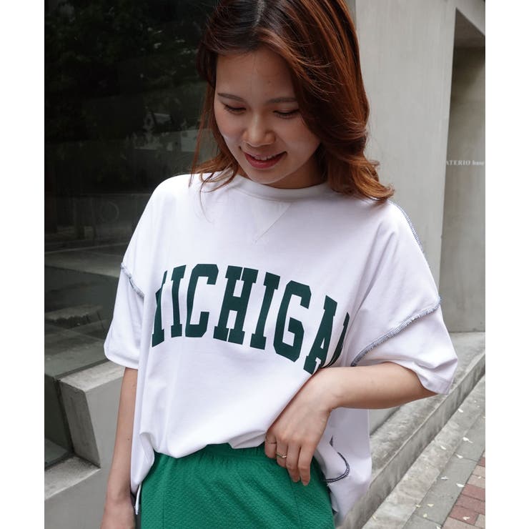 MICHIGANカレッジロゴアウトロックTシャツ[品番：TRIW0003490]｜CORNERS （コーナーズ）のレディースファッション通販