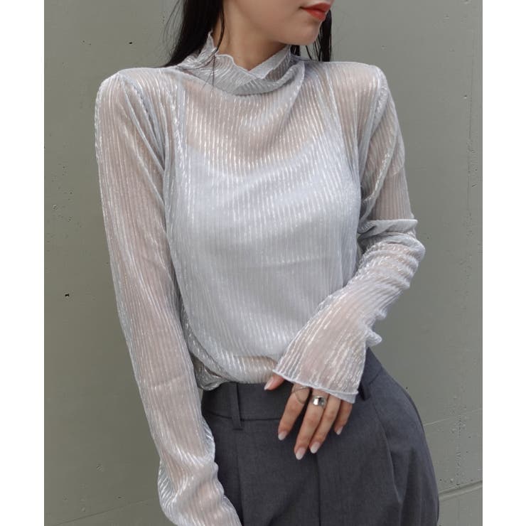 ラメプリーツシアータートルトップス | CORNERS  | 詳細画像10 