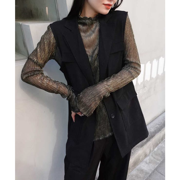jilsander プリーツシアータートルトップス jilsander プリーツシアータートルトップス （ラメプリーツ