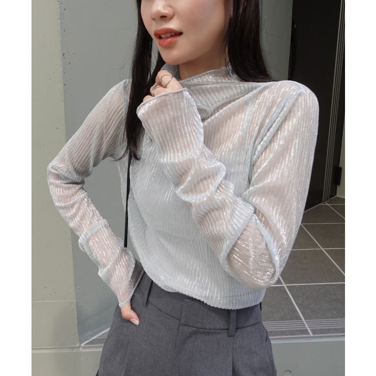 ラメプリーツシアータートルトップス | CORNERS  | 詳細画像9 