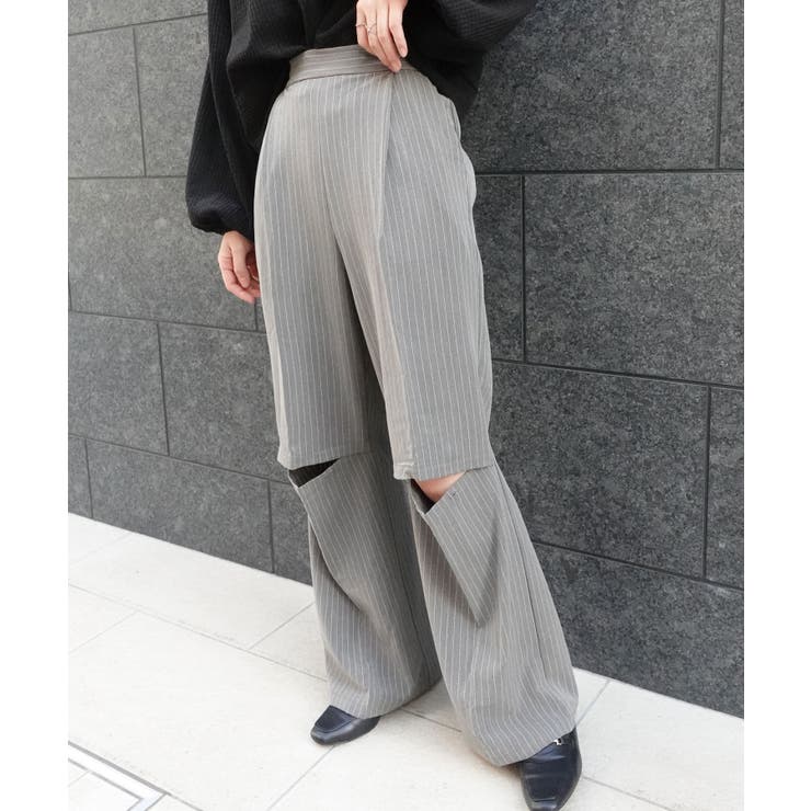 2023SS・イッセイミヤケ リネンライク フレアパンツ 2023SS・イッセイ