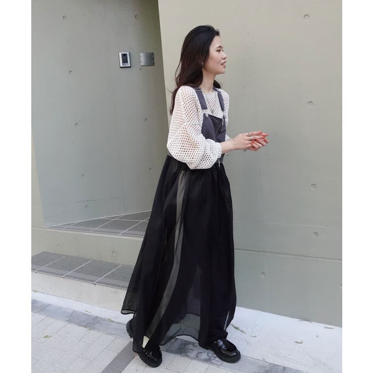 ナイロン×オーガンジーマルチWAYサロペットワンピ | CORNERS  | 詳細画像5 