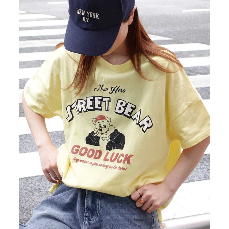イエロー | STREET BEARプリントTシャツ | CORNERS 