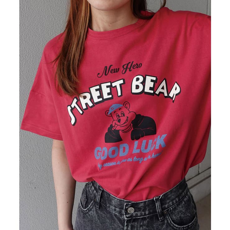 レッド | STREET BEARプリントTシャツ | CORNERS 