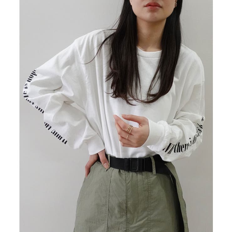 袖ロゴプリント長袖Tシャツ | CORNERS  | 詳細画像9 