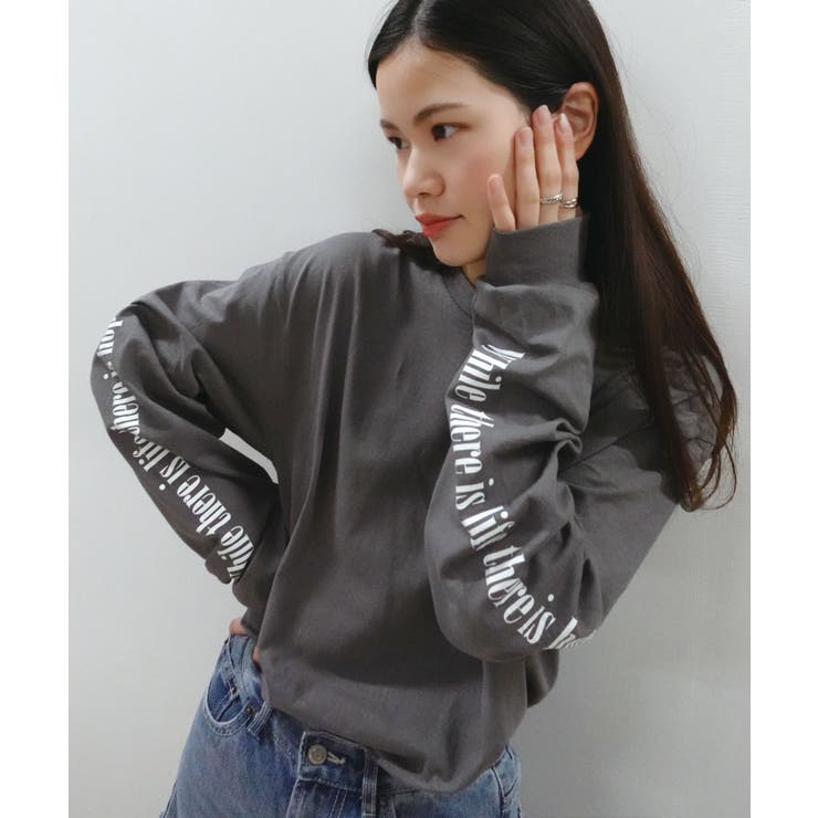 ホット セールの通販 袖ロゴプリント長袖Tシャツ[品番：TRIW0003688]｜CORNERS トップス
