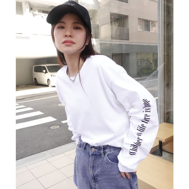 袖ロゴプリント長袖Tシャツ | CORNERS  | 詳細画像5 