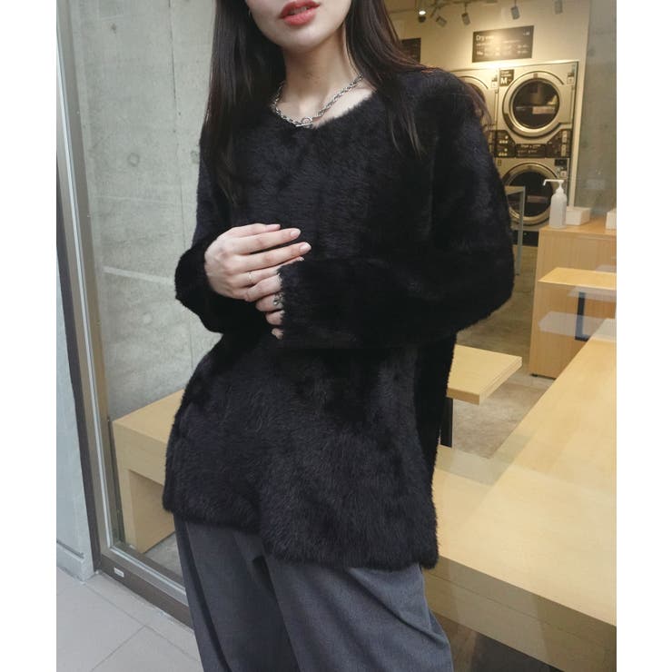 ☆美品☆Deuxieme class シャギーニット　Vネックプルオーバー DEUXIEME CLASSE - ☆美品☆Deuxieme class シャギーニット Vネック