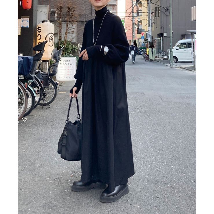 【CORNERS by KR】指穴付きハイネックドッキングワンピース | CORNERS  | 詳細画像6 