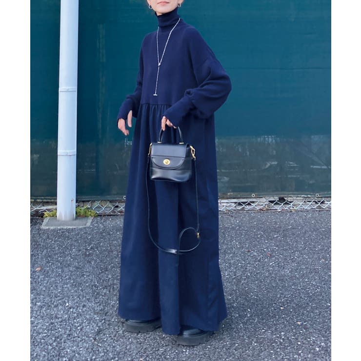 CORNERS by KR】指穴付きハイネックドッキングワンピース[品番