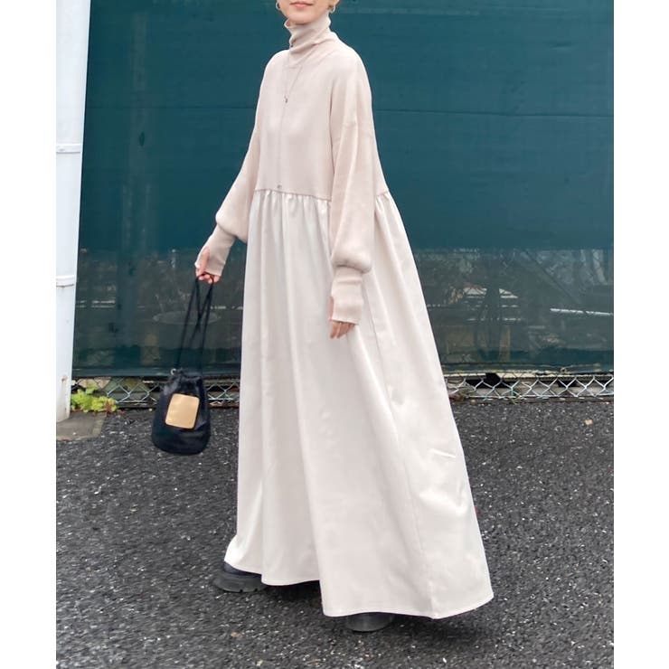 【CORNERS by KR】指穴付きハイネックドッキングワンピース | CORNERS  | 詳細画像18 