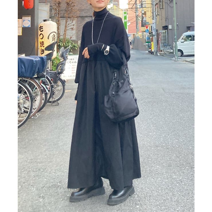 ワンピース 「CORNERS by KR」指穴付きハイネックドッキング