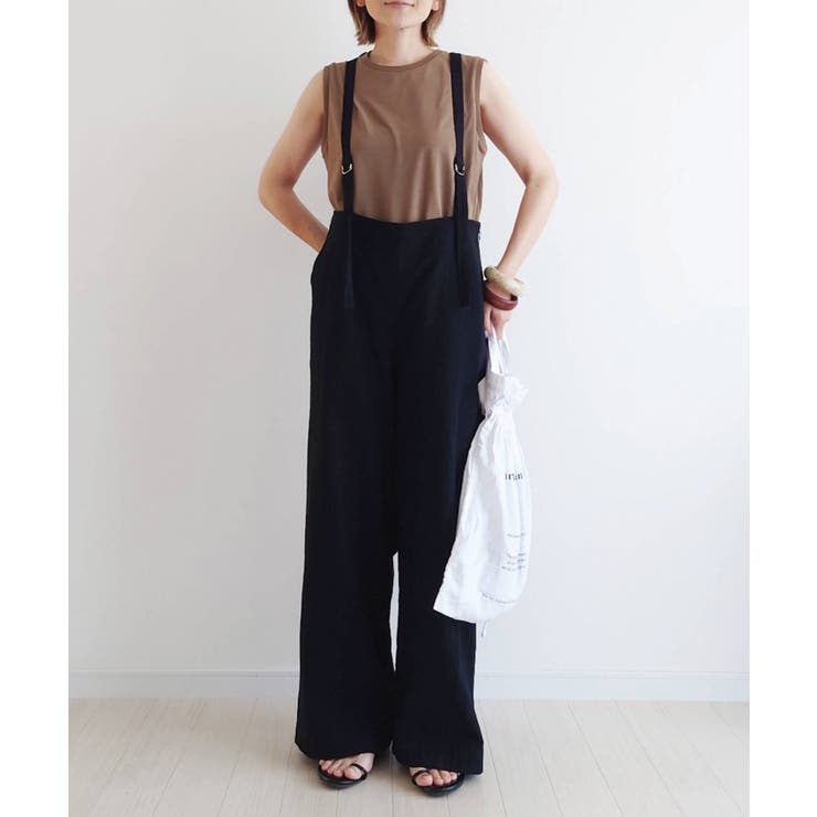 アソートサスペンダー付きストレートパンツ サロペット